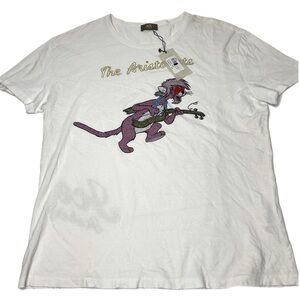 Iceberg The Aristocats Distressed Sequin T-Shirt Sz 14XL